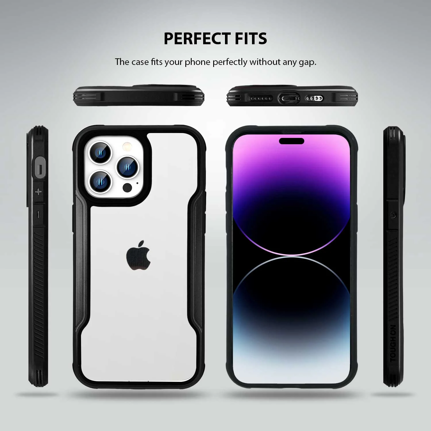 Tough On iPhone 14 Pro Max Case Iron Shield Black - Image 5