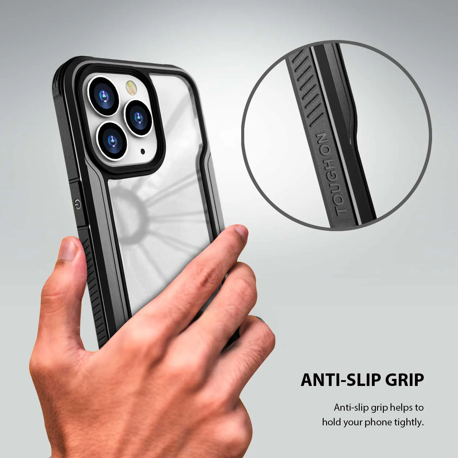 Tough On iPhone 14 Pro Max Case Iron Shield Black - Image 6