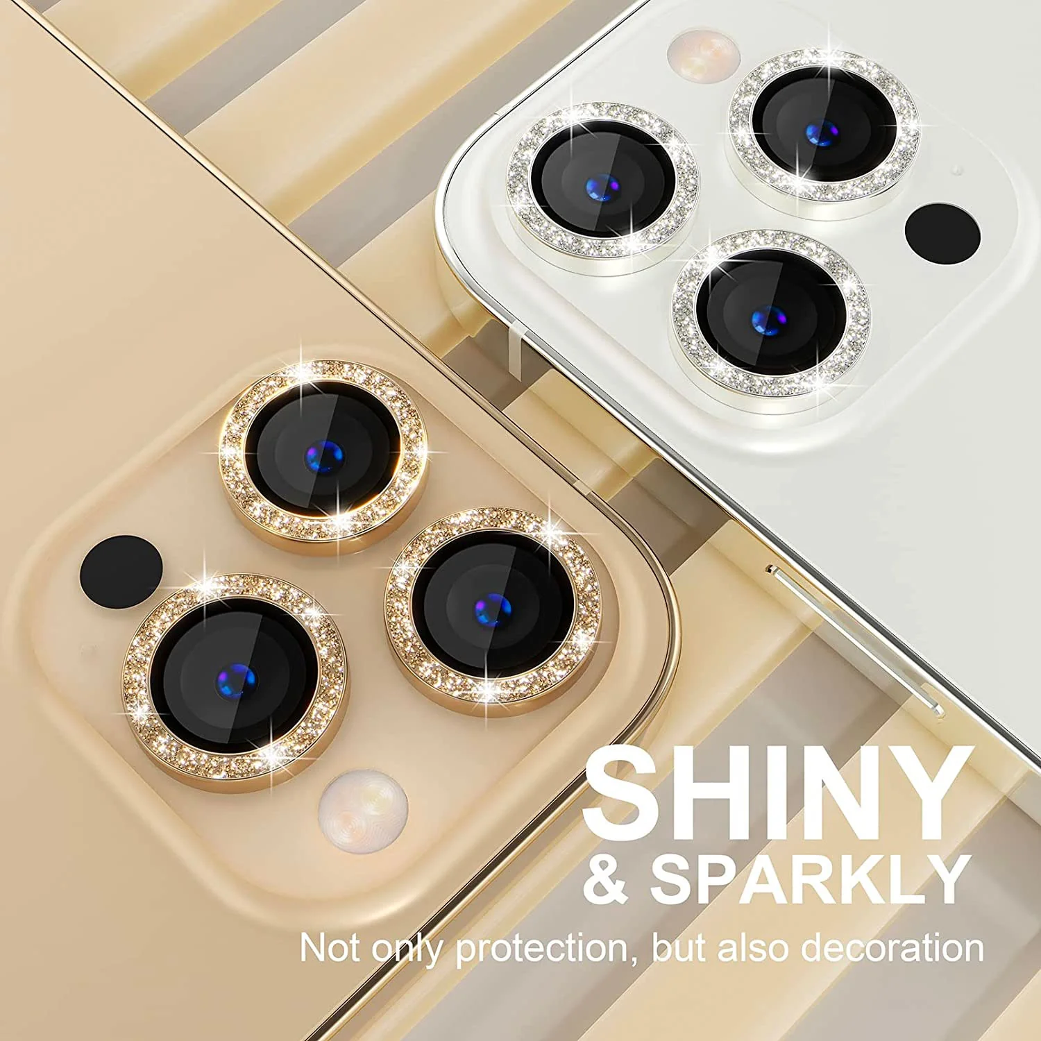 Tough On iPhone 14 Pro / Pro Max Rear Camera Lens Diamond Silver - Image 8