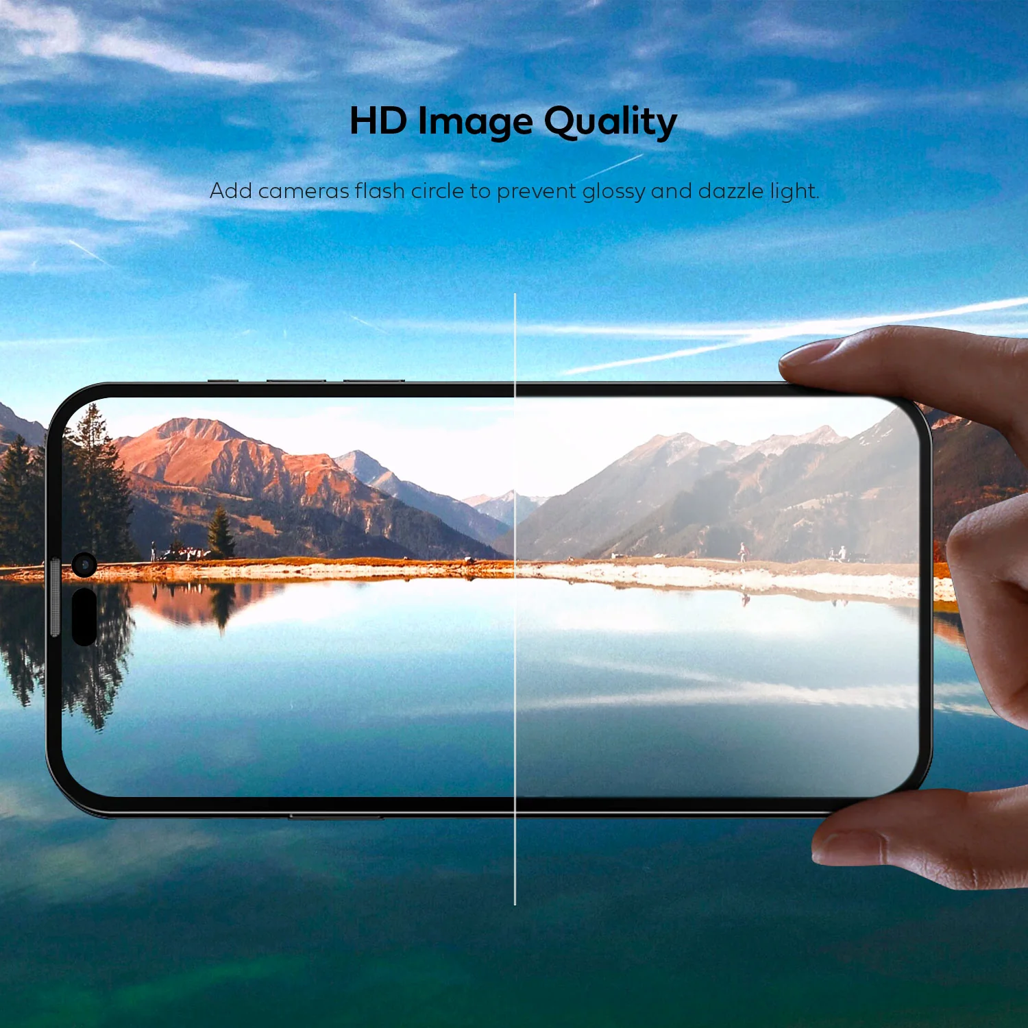 Tough On iPhone 14 Pro / Pro Max Rear Camera Protector Tempered Glass Black - Image 5