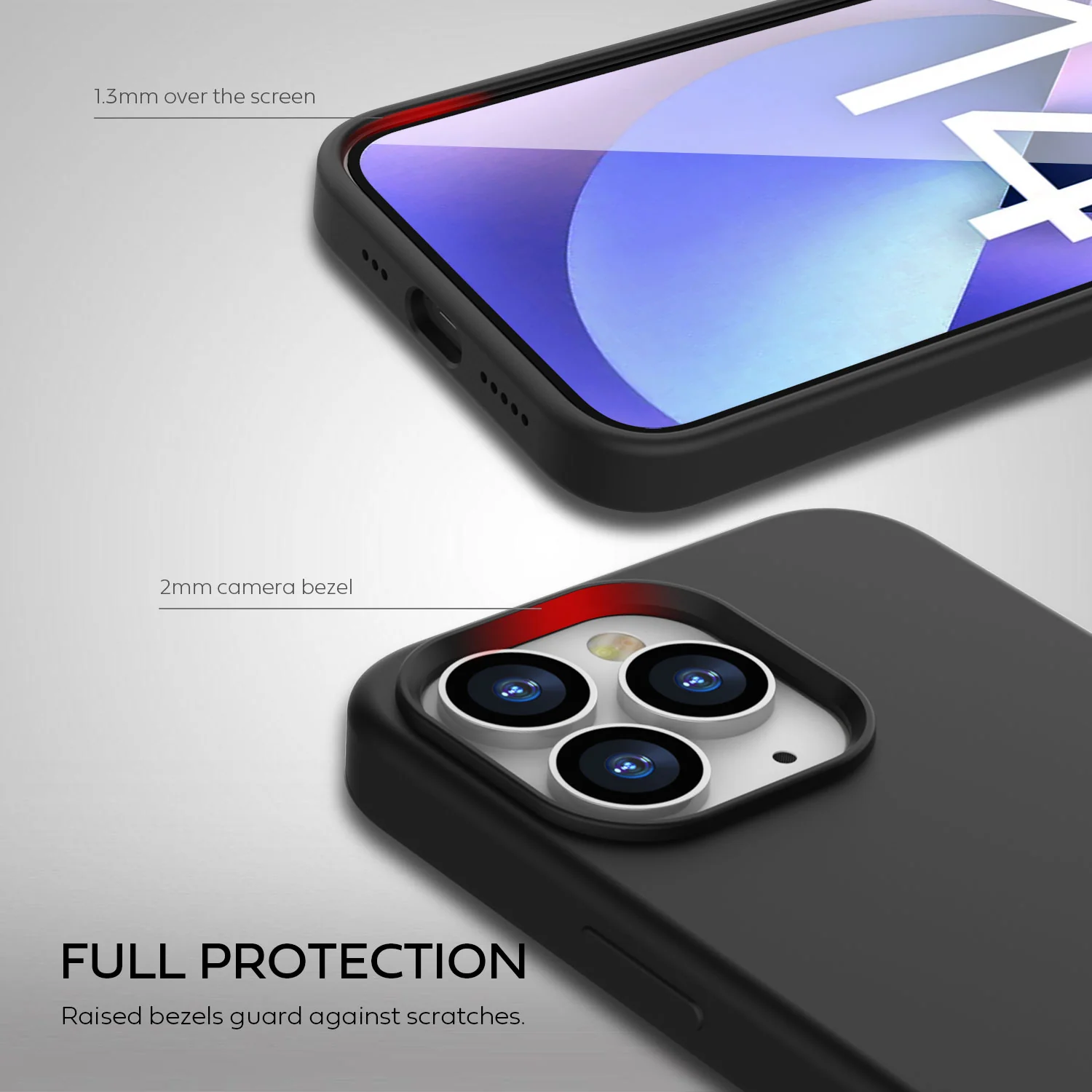 Tough On iPhone 14 Pro Strong Liquid Silicone Case Black - Image 2