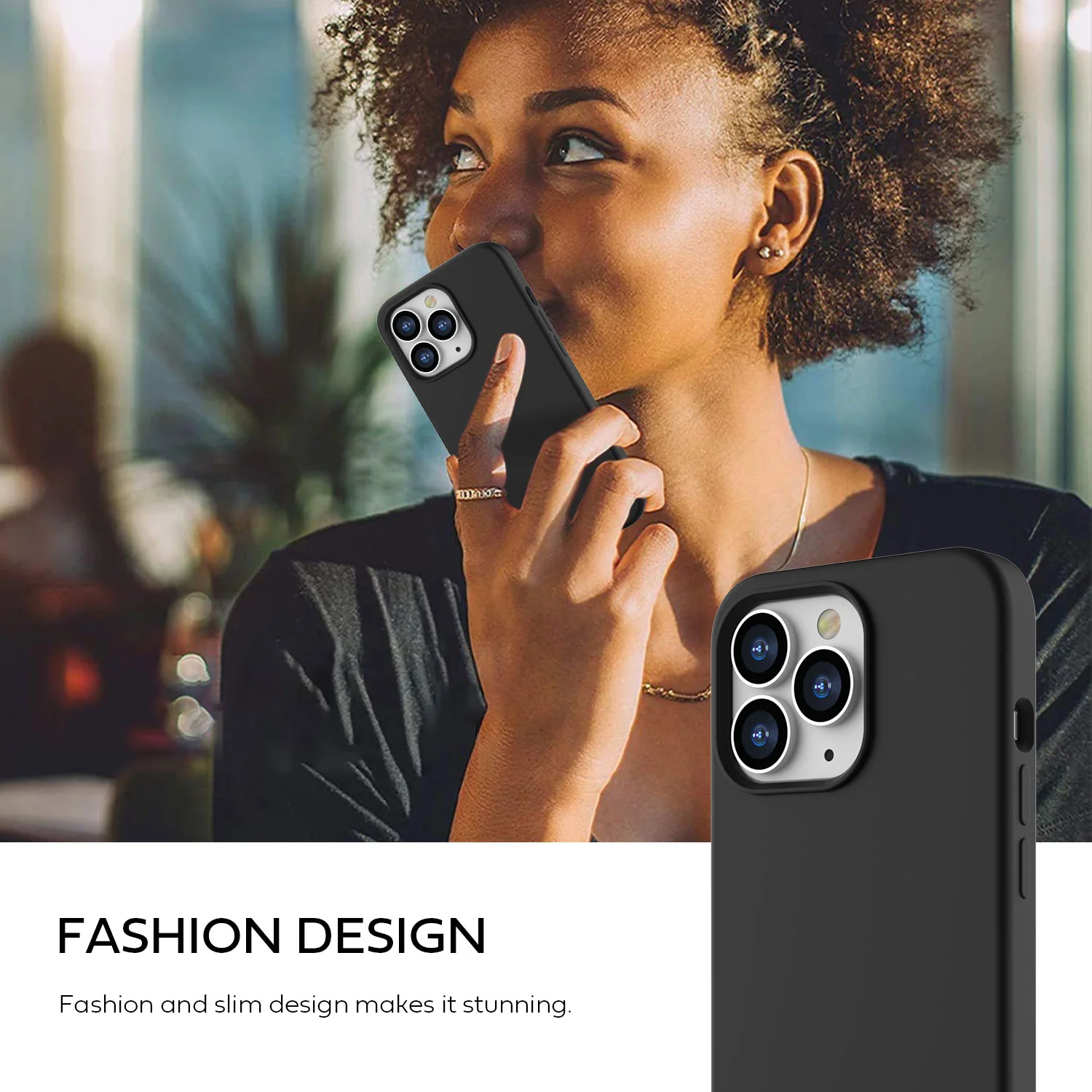 Tough On iPhone 14 Pro Strong Liquid Silicone Case Black - Image 8