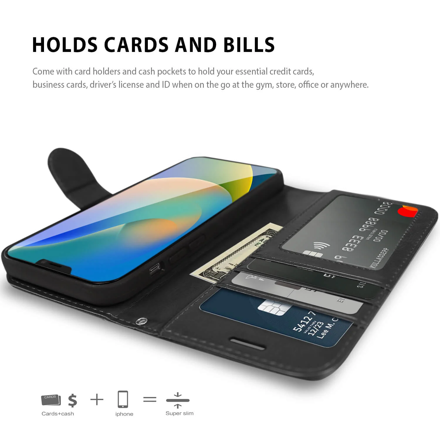 Tough On iPhone 16e / iPhone 15 Case Magnetic Detachable Leather - Image 3