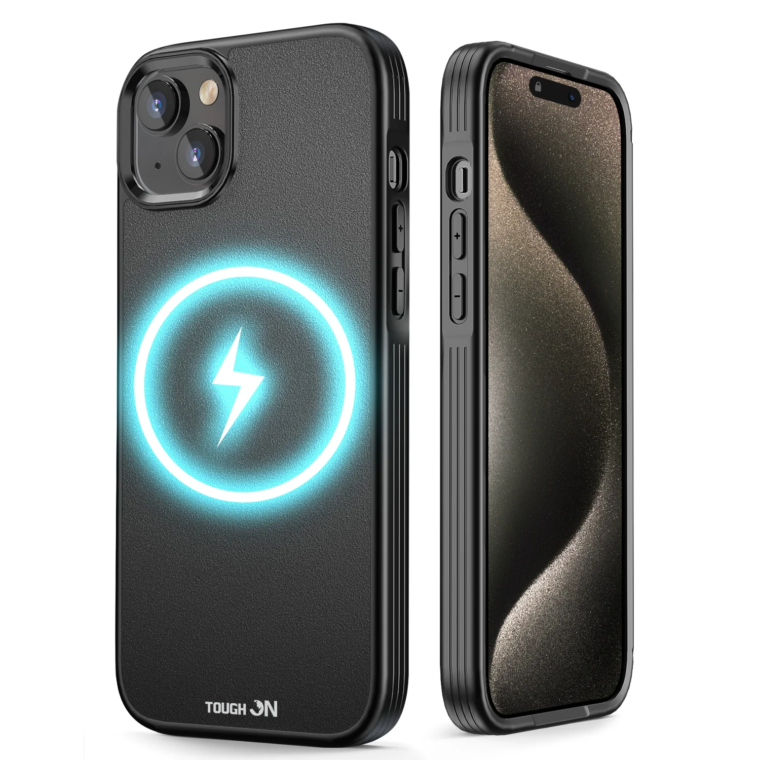 Tough On iPhone 15 Plus Case Armor with Magsafe Black - Image 2