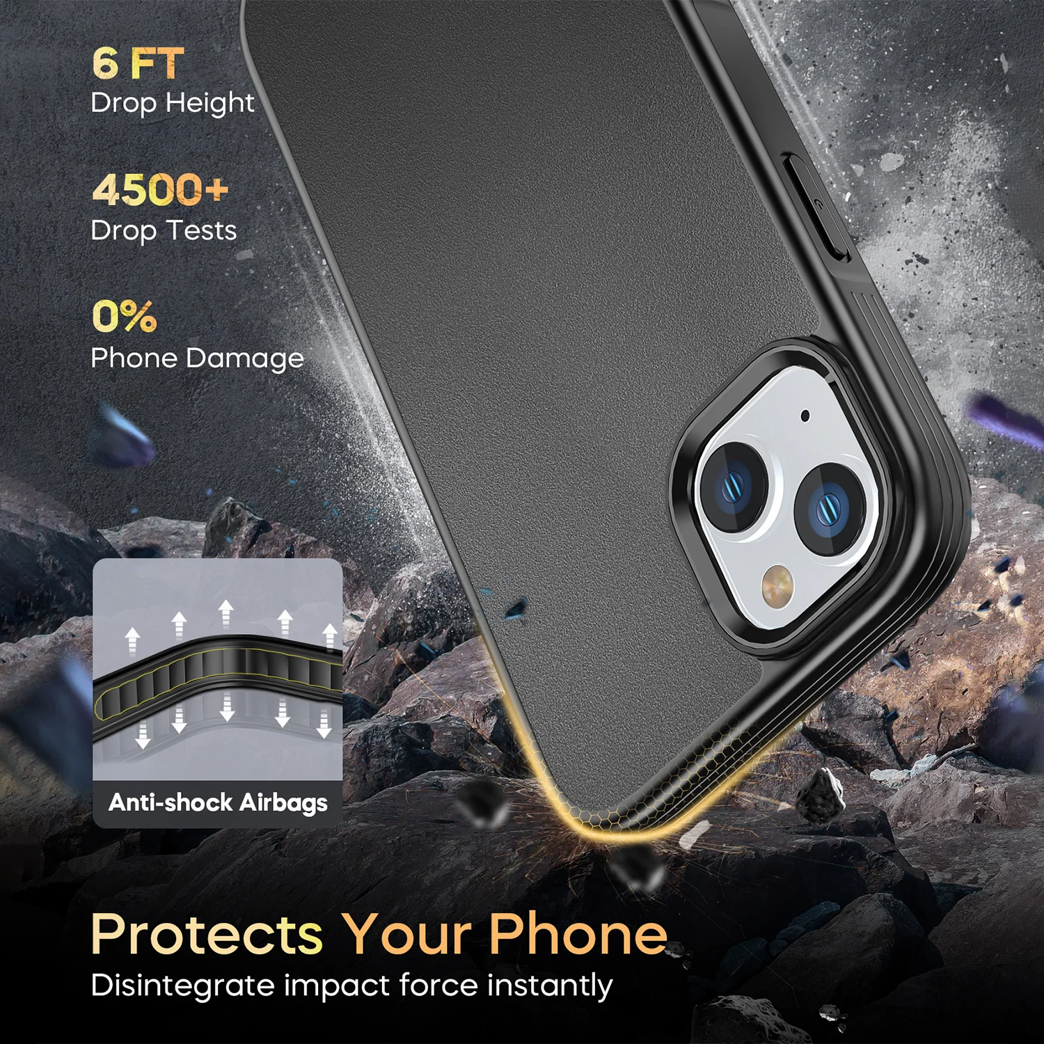 Tough On iPhone 15 Plus Case Armor with Magsafe Black - Image 3