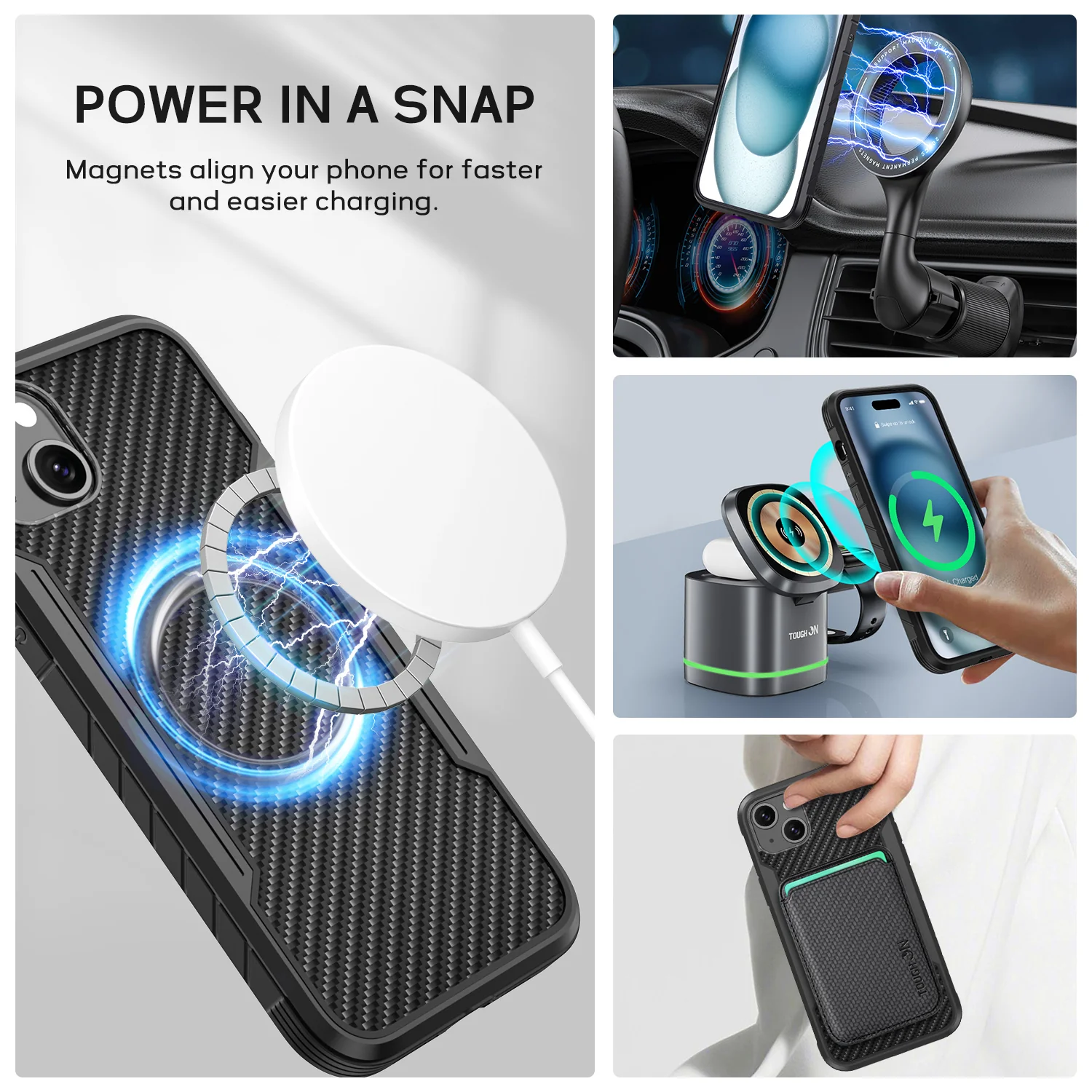 Tough On iPhone 15 Plus Case Iron Shield with MagSafe - Image 16
