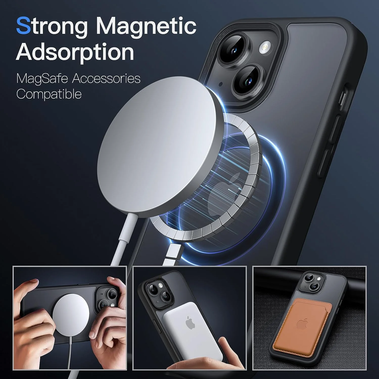 Tough On iPhone 15 Plus Case With MagSafe Matte Black - Image 2