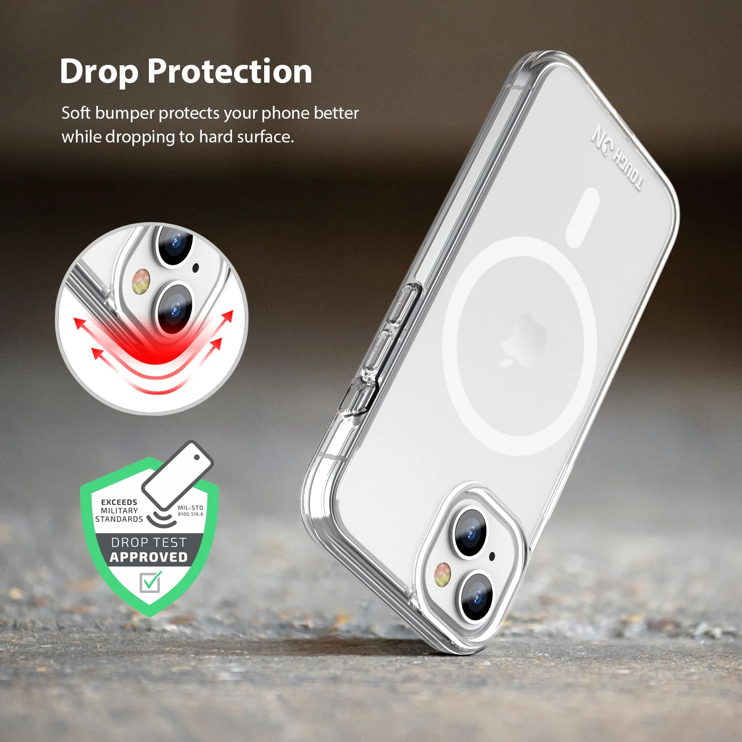 Tough On iPhone 15 Plus Clear Case with Magsafe - Image 2