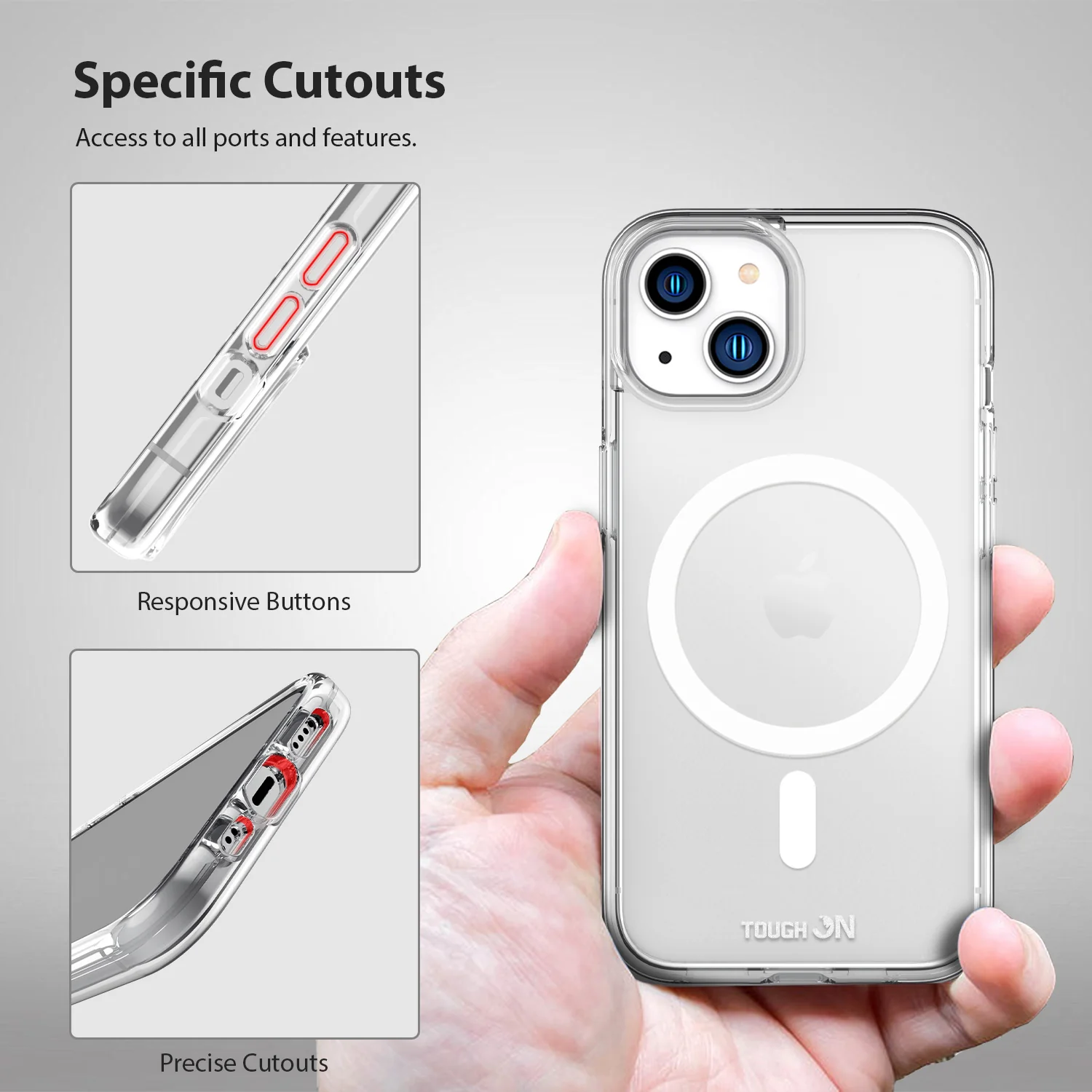 Tough On iPhone 15 Plus Clear Case with Magsafe - Image 6
