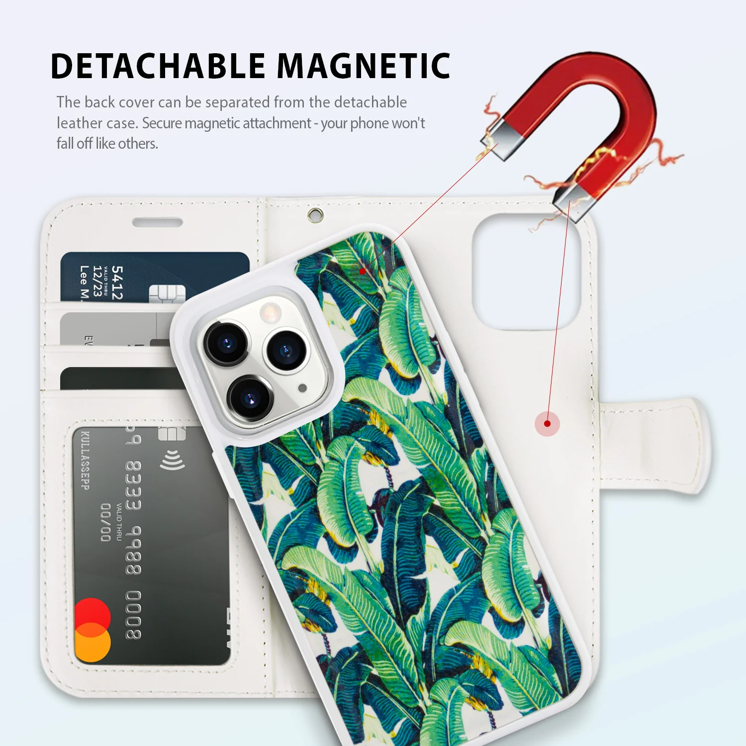 Tough On iPhone 15 Pro Case Magnetic Detachable Leather - Image 14