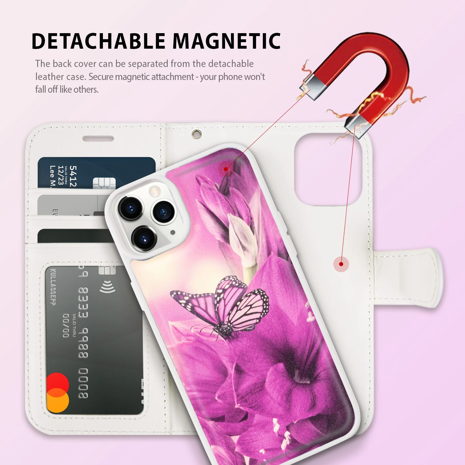 Tough On iPhone 15 Pro Case Magnetic Detachable Leather - Image 23