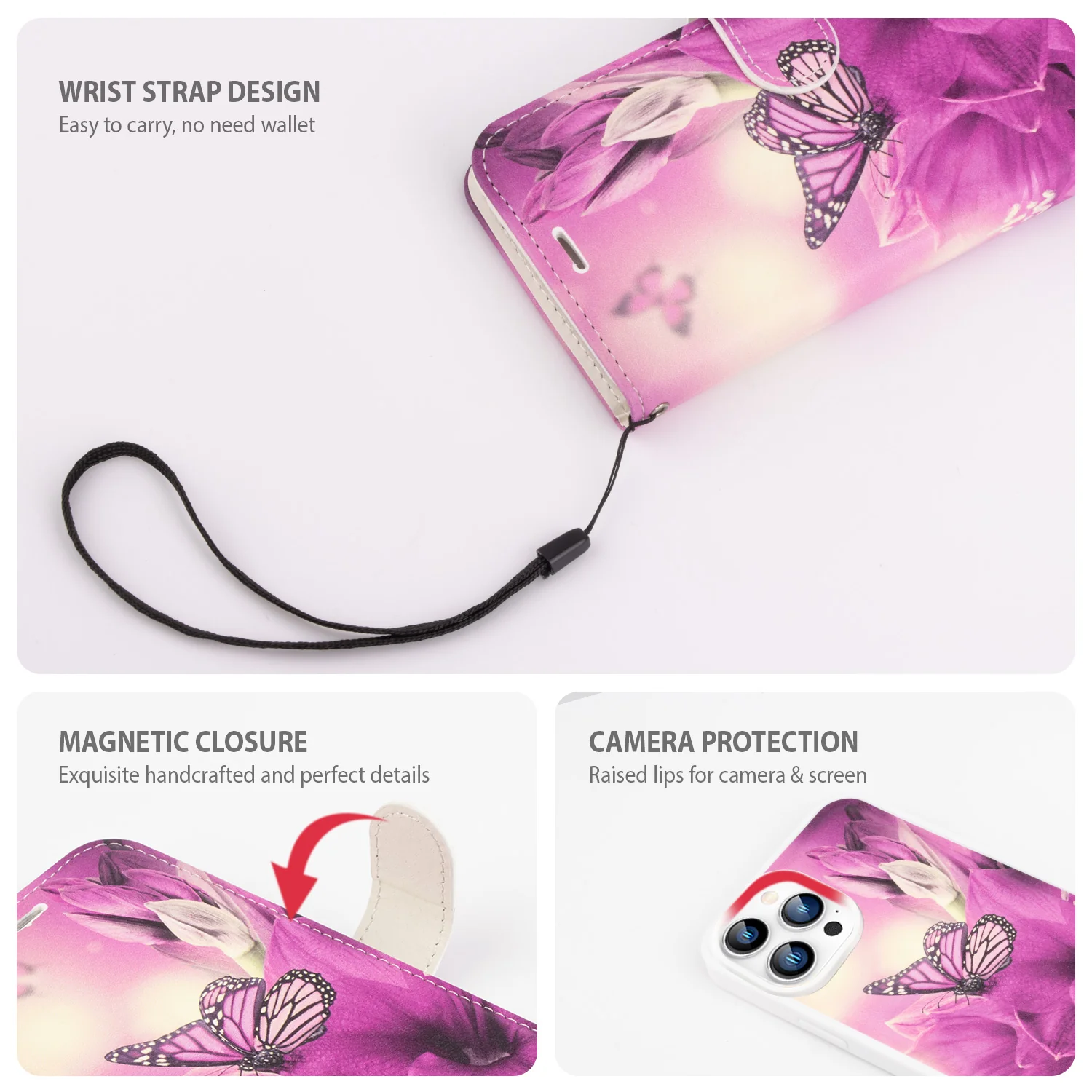 Tough On iPhone 15 Pro Case Magnetic Detachable Leather - Image 26
