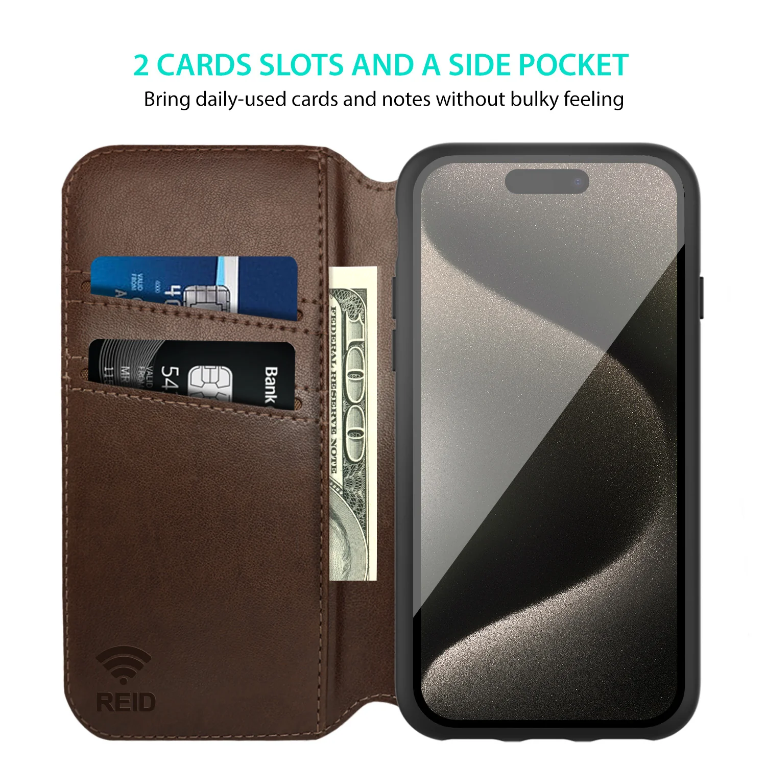 Tough On iPhone 15 Pro Case Magnetic Fine Detachable Leather - Image 11