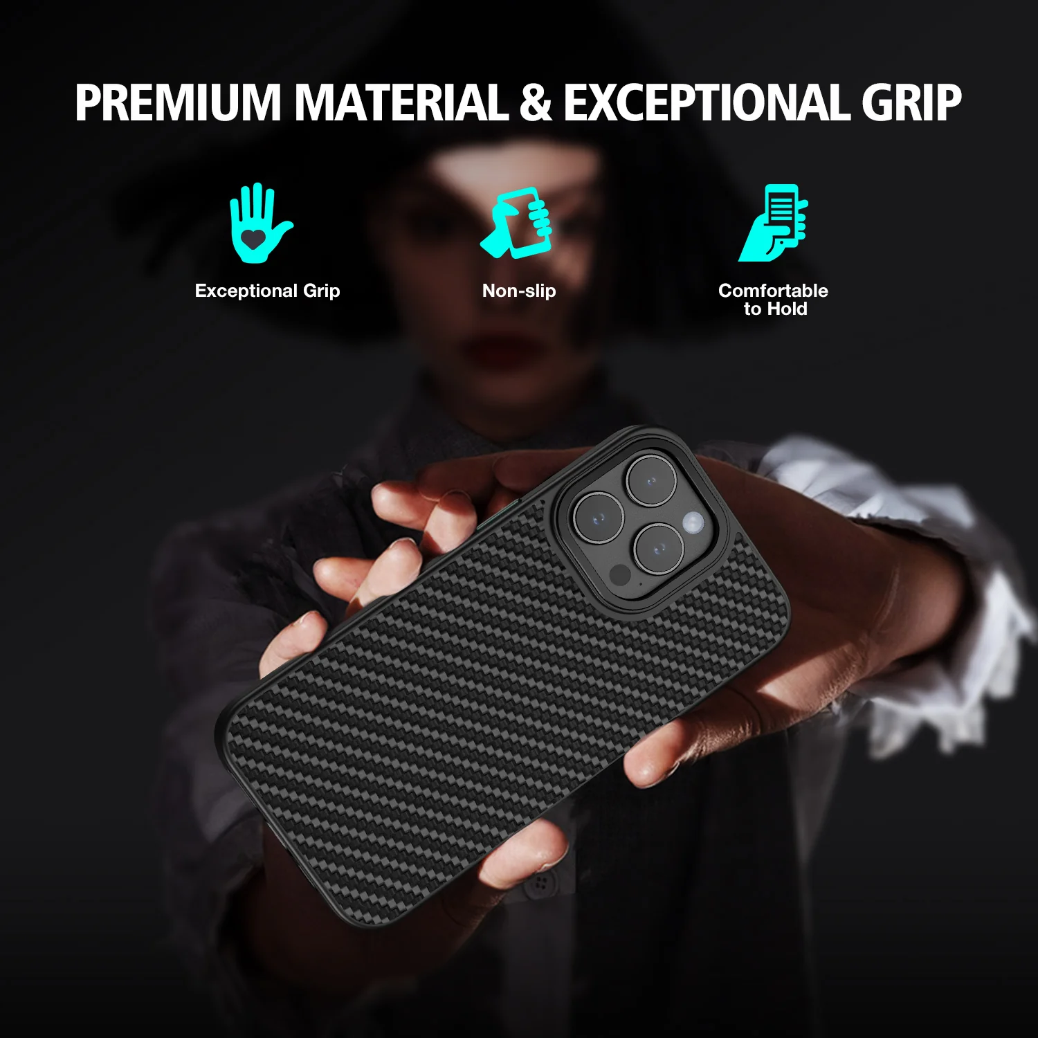 Tough On iPhone 15 Pro Case Tough Armor Carbon Fiber with MagSafe - Image 6