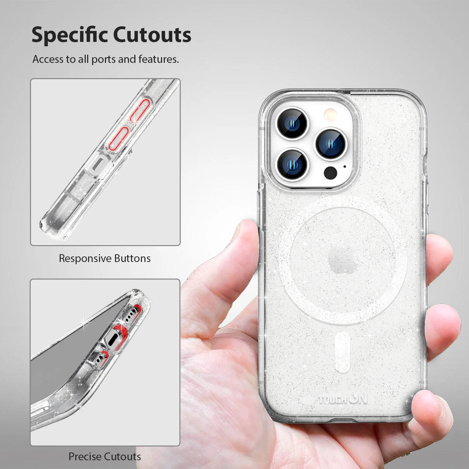 Tough On iPhone 15 Pro Clear Case with MagSafe - Image 17
