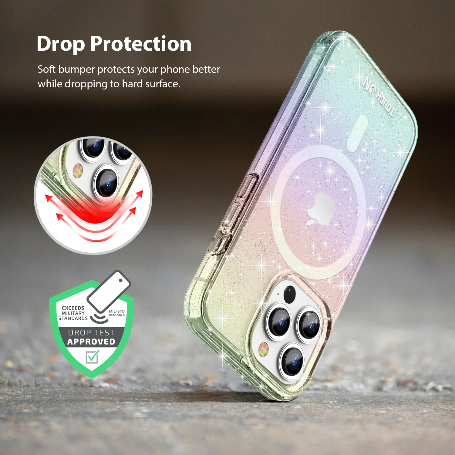 Tough On iPhone 15 Pro Clear Case with MagSafe - Image 5