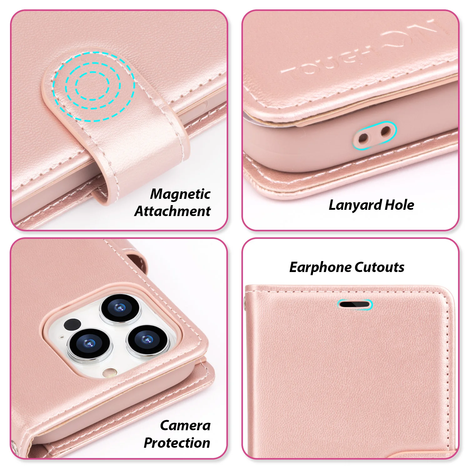 Tough On iPhone 15 Pro Flip Wallet Leather Case - Image 14