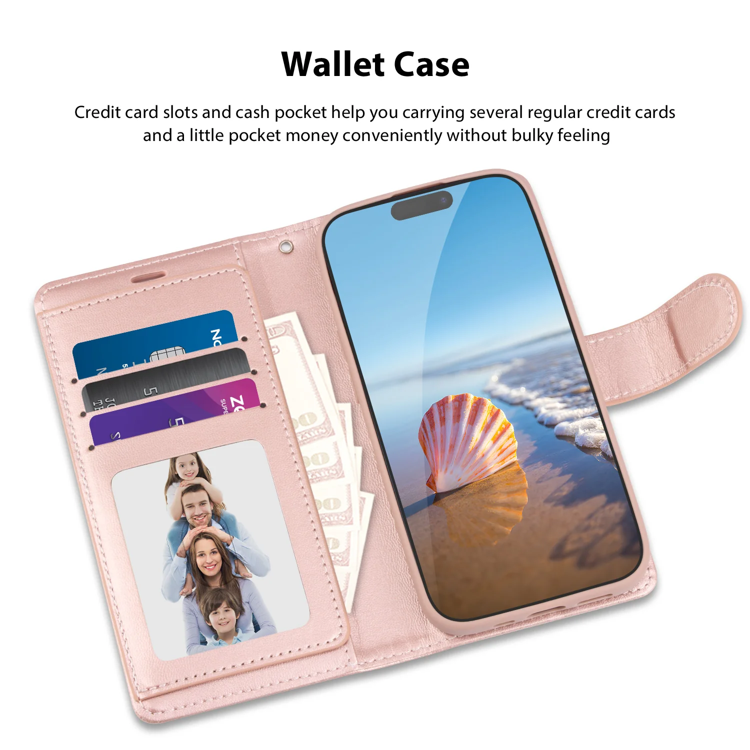 Tough On iPhone 15 Pro Flip Wallet Leather Case - Image 17