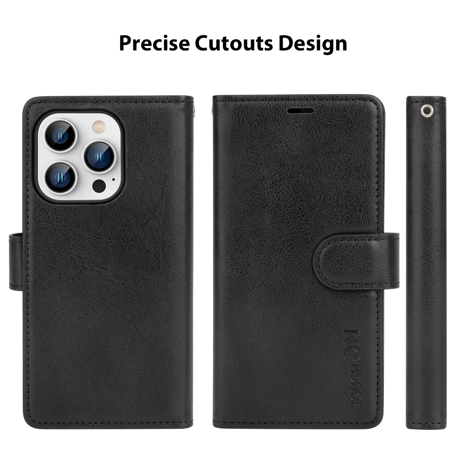 Tough On iPhone 15 Pro Flip Wallet Leather Case - Image 3