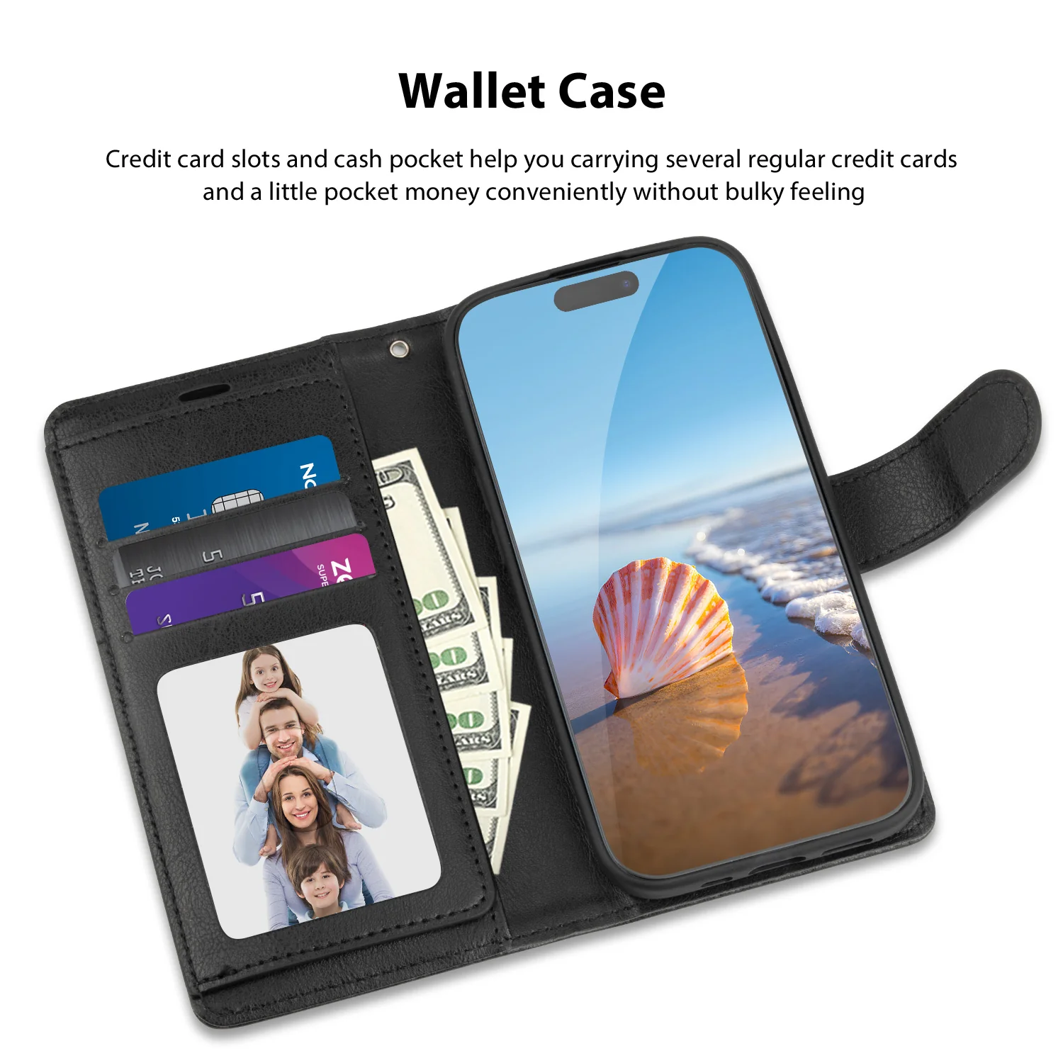 Tough On iPhone 15 Pro Flip Wallet Leather Case - Image 8