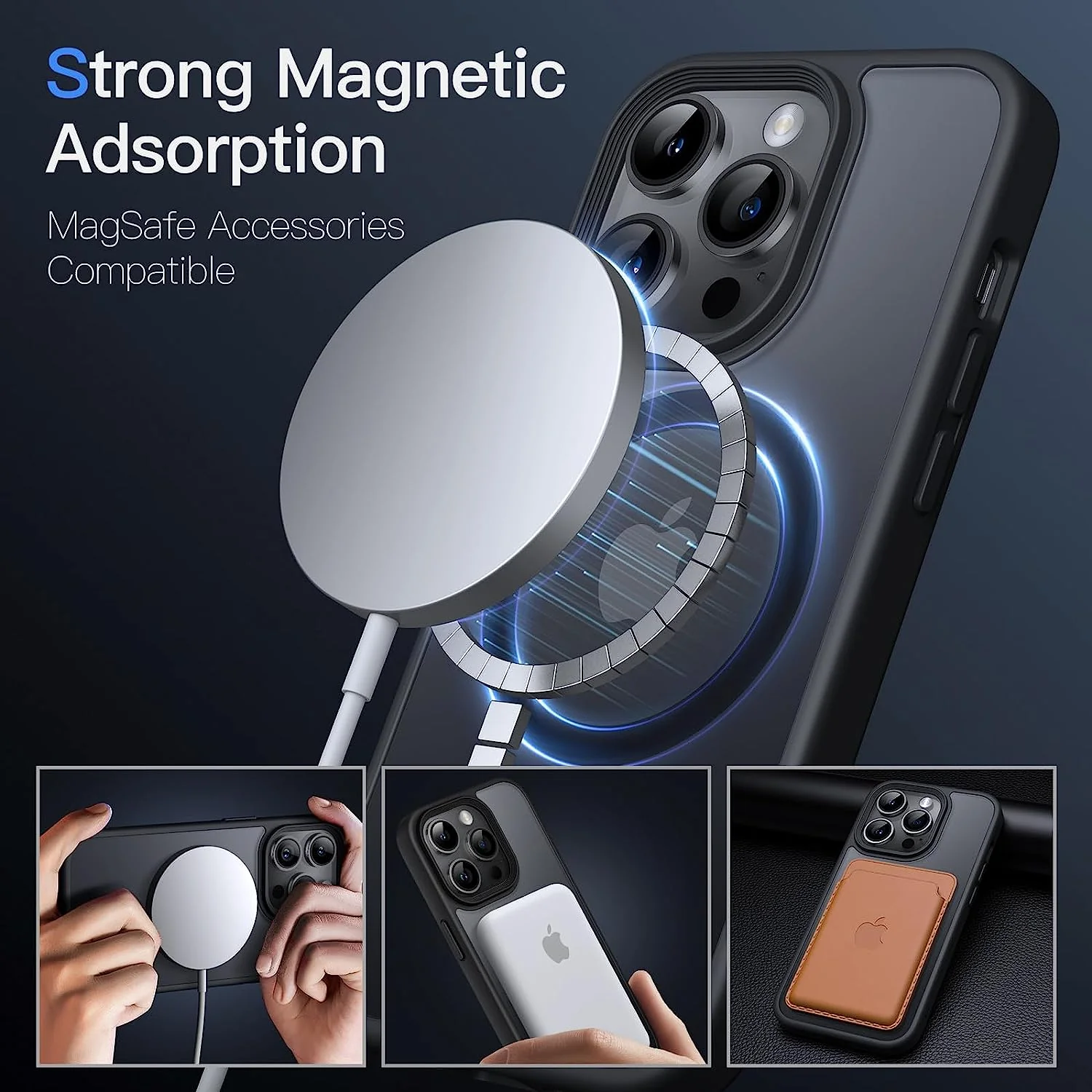 Tough On iPhone 15 Pro Max Case With MagSafe Matte Black - Image 2