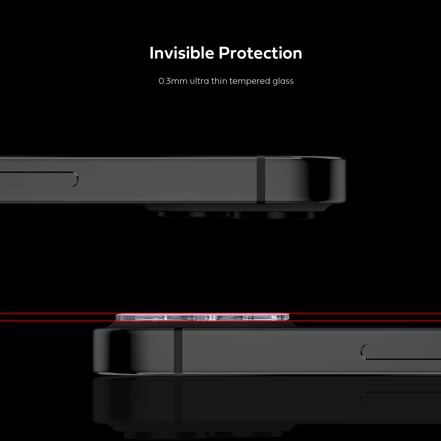 Tough On iPhone 15 Pro Max Rear Camera Protector Tempered Glass Black - Image 5