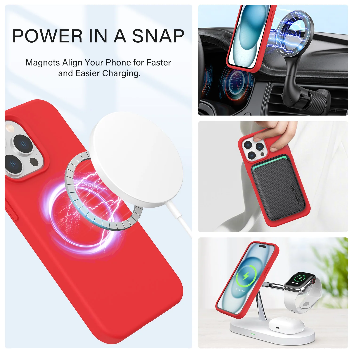 Tough On iPhone 15 Pro Max Strong Liquid Silicone Case with Magsafe - Image 26