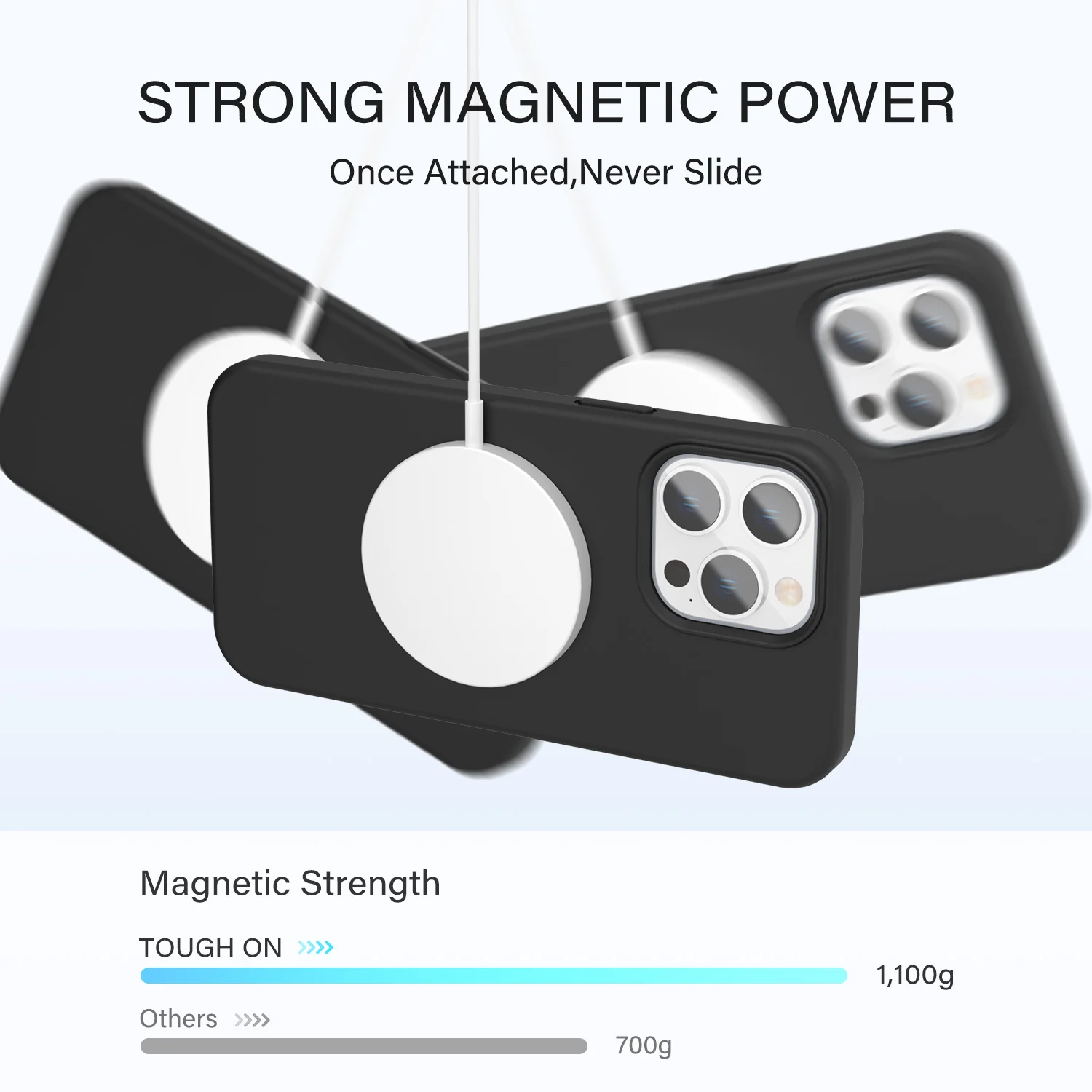 Tough On iPhone 15 Pro Strong Liquid Silicone Case with Magsafe - Image 4