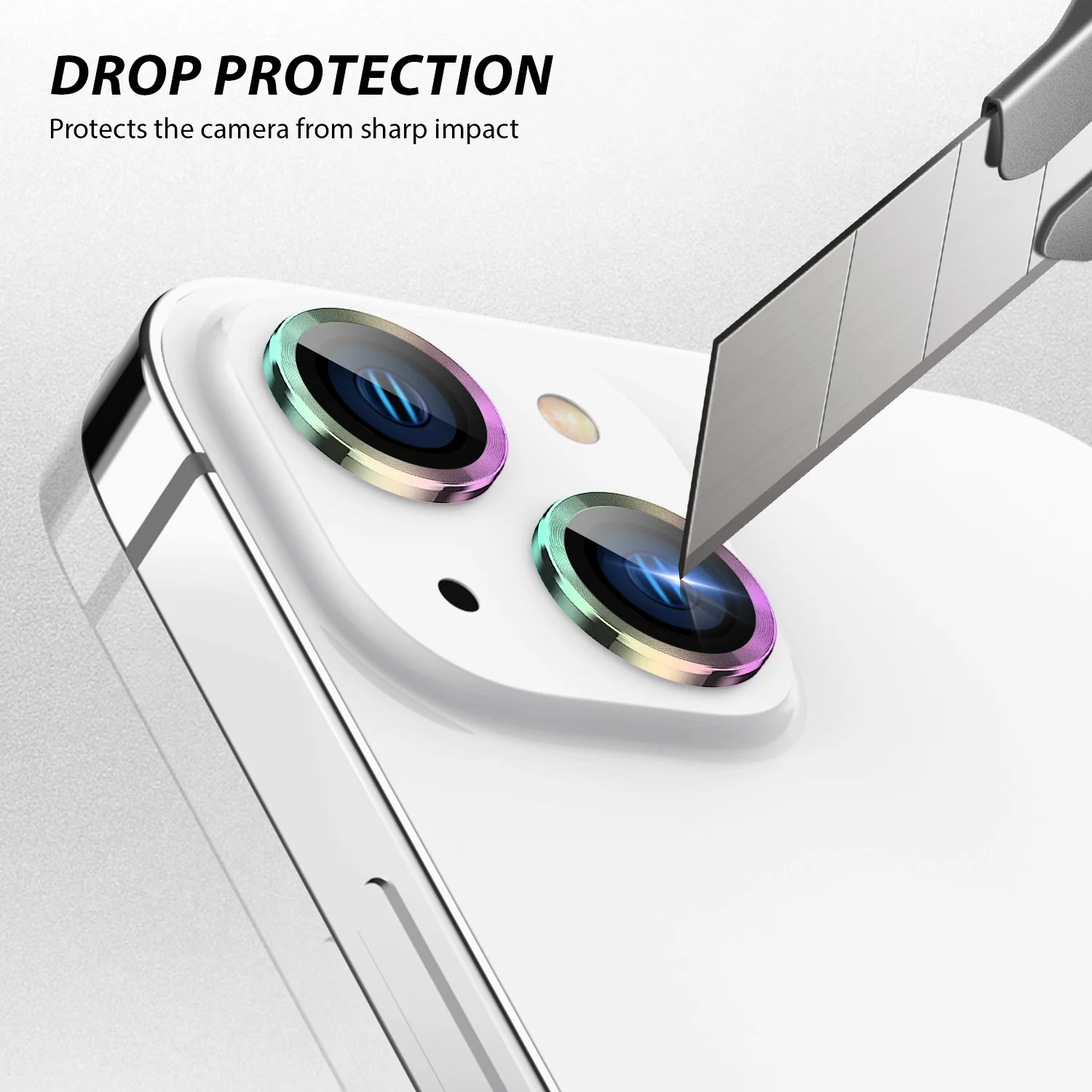 Tough On iPhone 15 Camera lens Protector Tempered Glass Individual Ring - Image 10