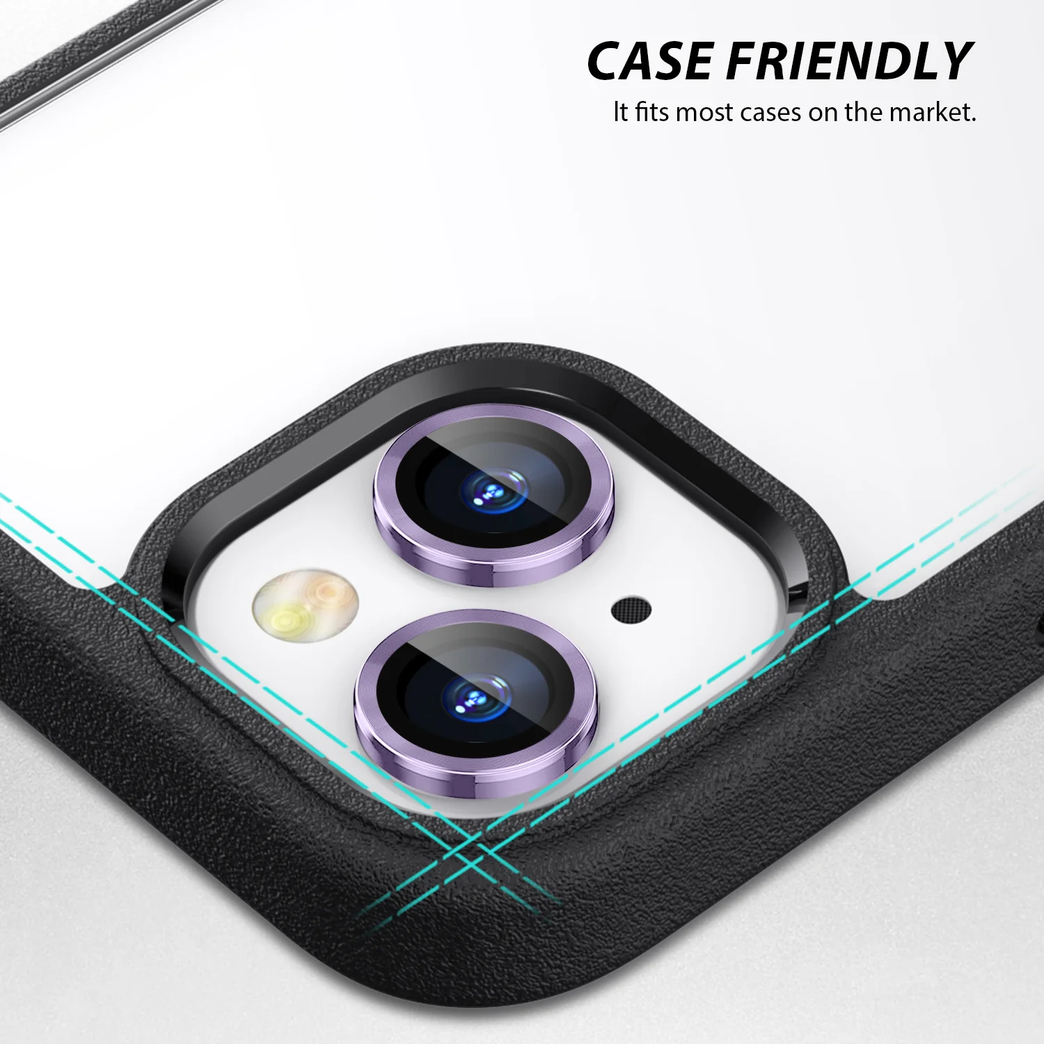 Tough On iPhone 15 Camera lens Protector Tempered Glass Individual Ring - Image 16