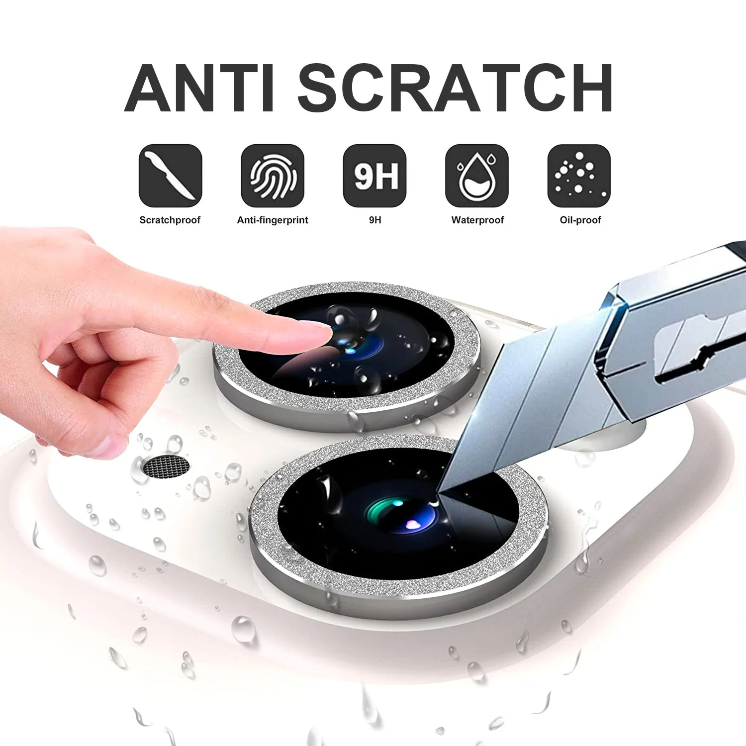 Tough On iPhone 15 Camera lens Protector Tempered Glass Individual Ring - Image 22