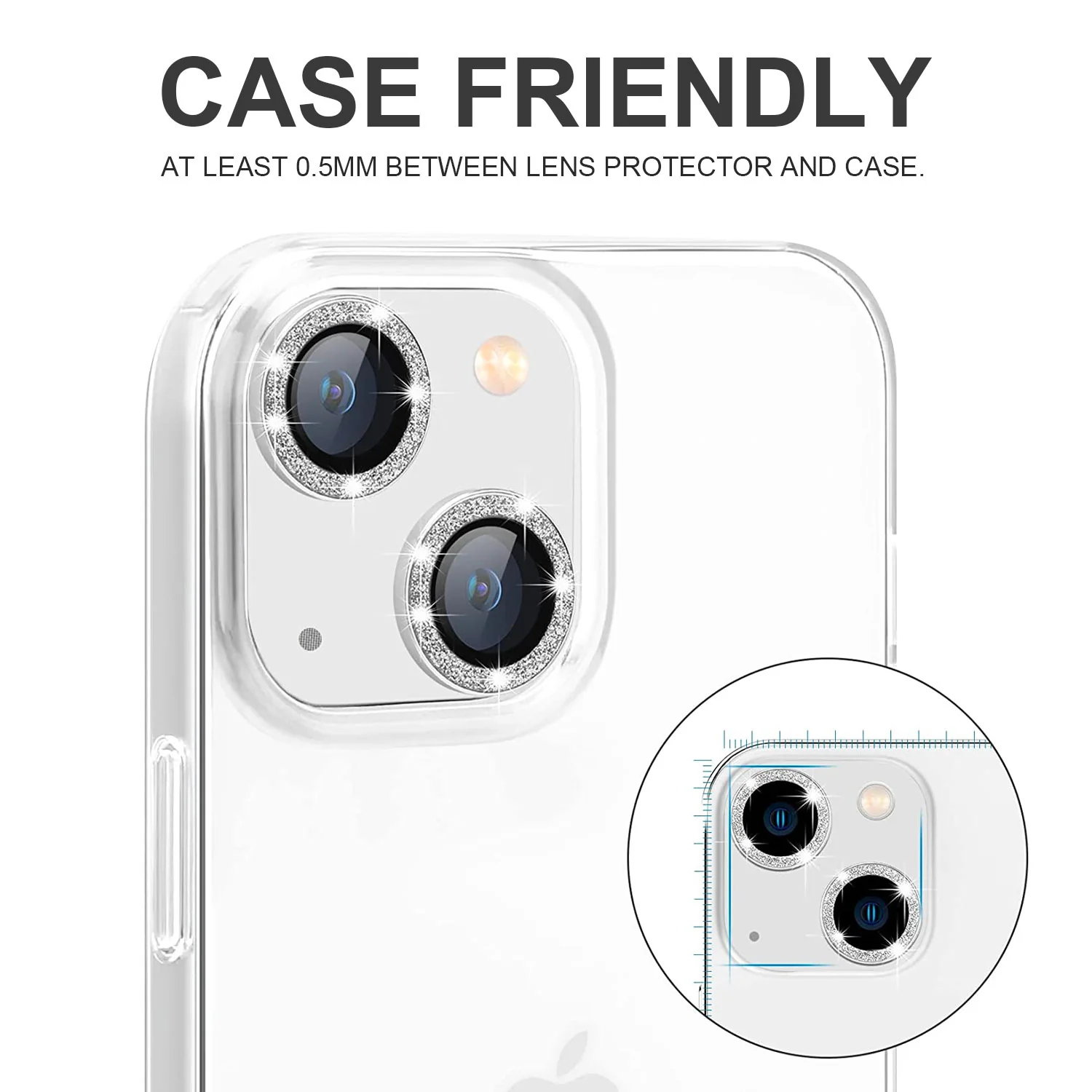 Tough On iPhone 15 Camera lens Protector Tempered Glass Individual Ring - Image 23