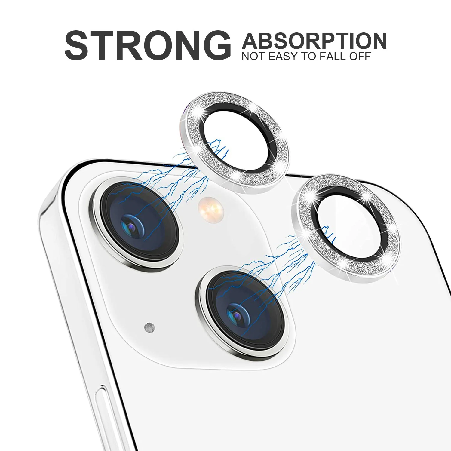 Tough On iPhone 15 Camera lens Protector Tempered Glass Individual Ring - Image 24