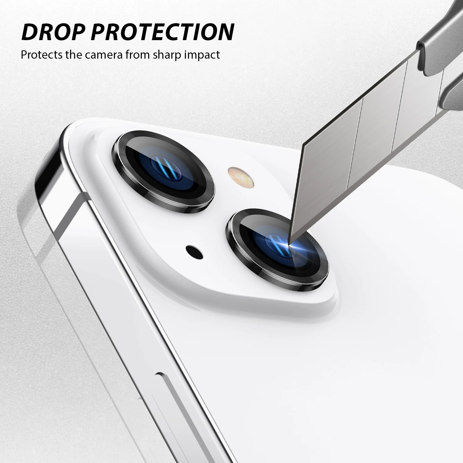 Tough On iPhone 15 Camera lens Protector Tempered Glass Individual Ring - Image 3