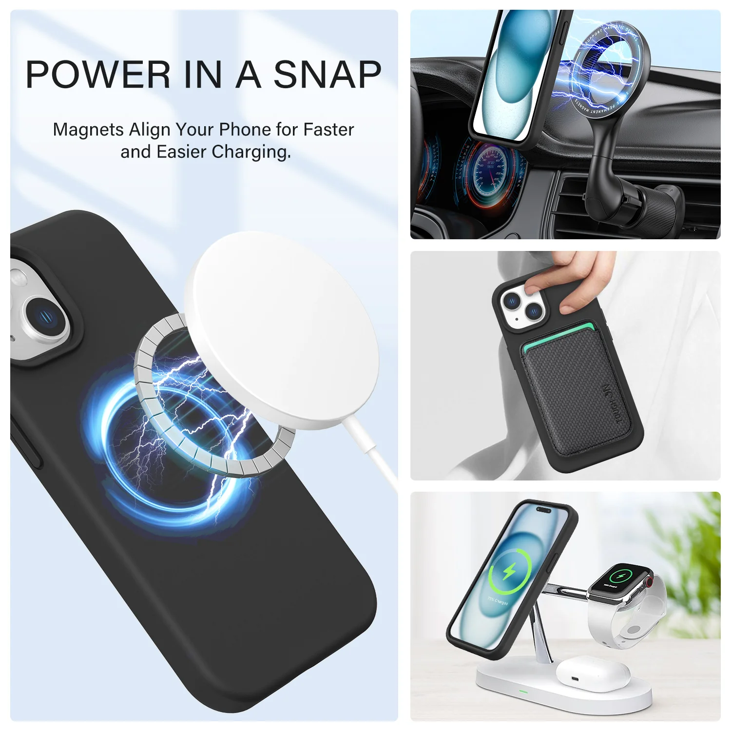 Tough On iPhone 16e / iPhone 15 Strong Liquid Silicone Case with Magsafe - Image 2