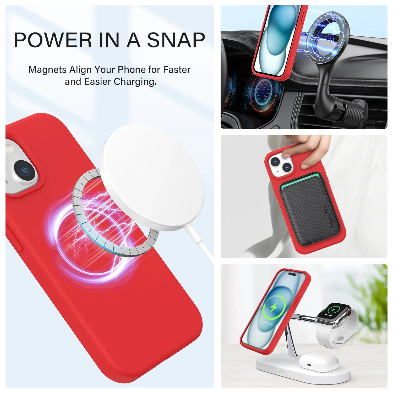 Tough On iPhone 16e / iPhone 15 Strong Liquid Silicone Case with Magsafe - Image 26