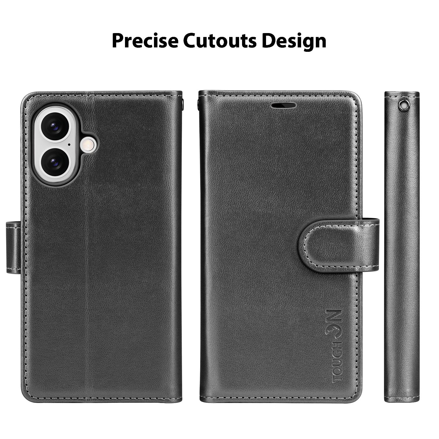 Tough On iPhone 16 Flip Wallet Leather Case - Image 2