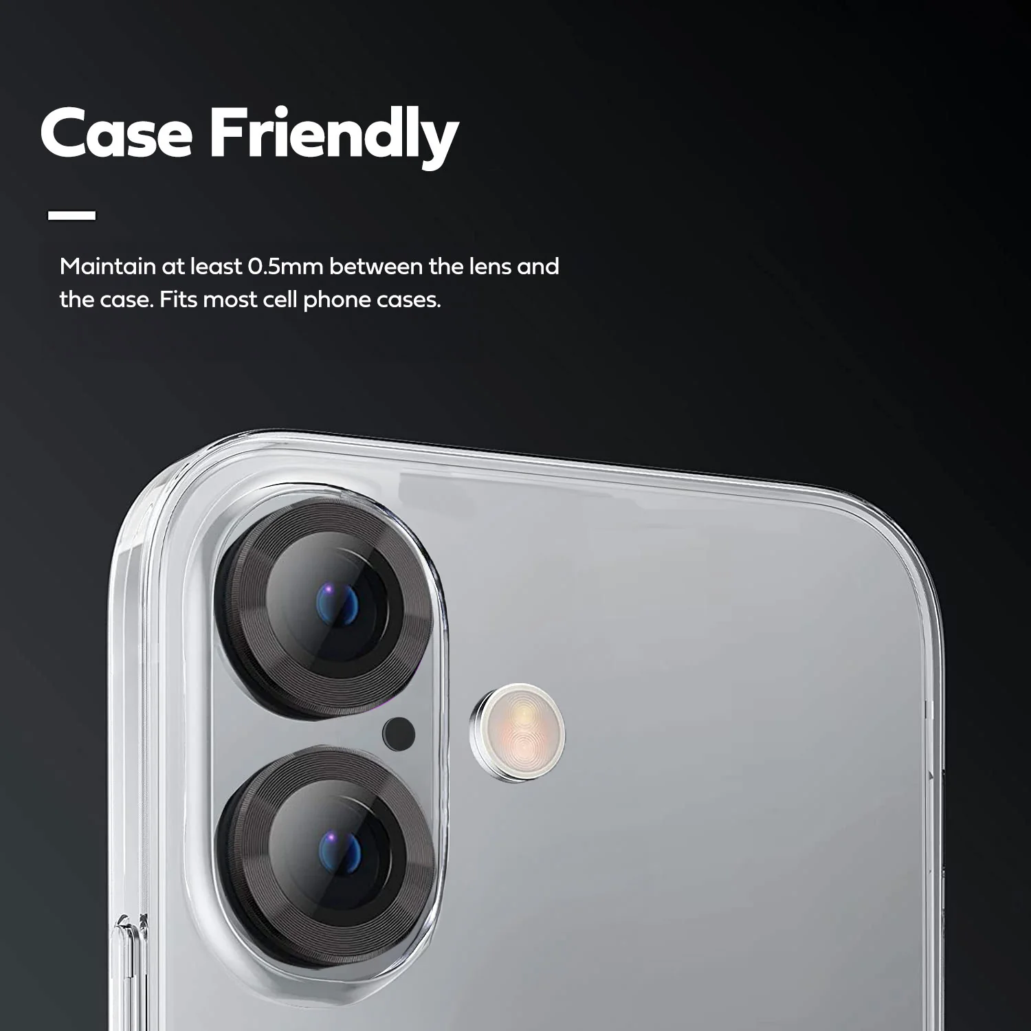 Tough On iPhone 16 Plus Camera lens Protector Tempered Glass Individual Ring - Image 17