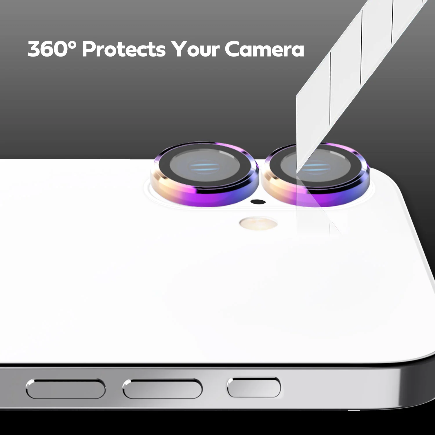 Tough On iPhone 16 Plus Camera lens Protector Tempered Glass Individual Ring - Image 4