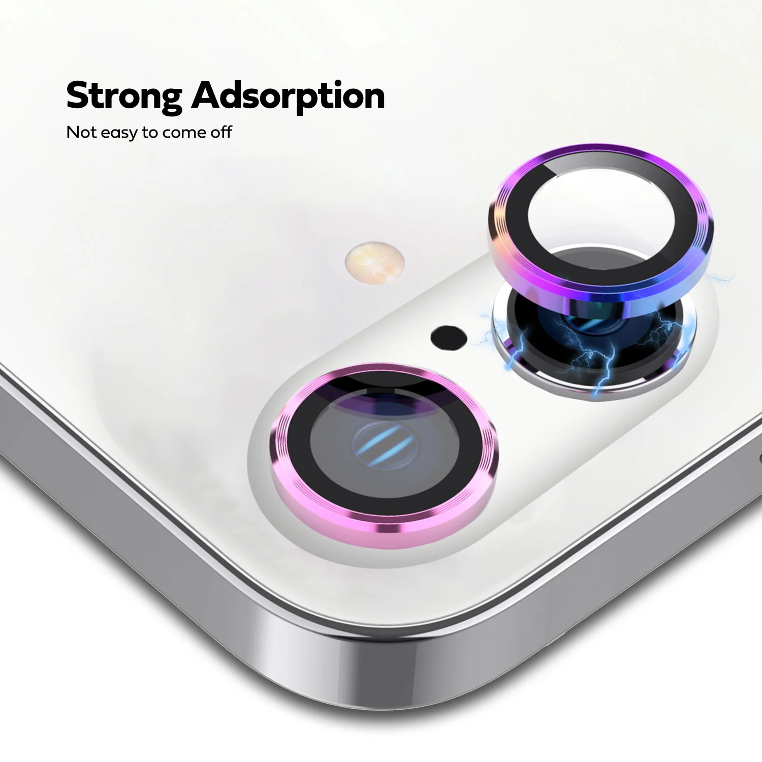 Tough On iPhone 16 Plus Camera lens Protector Tempered Glass Individual Ring - Image 5