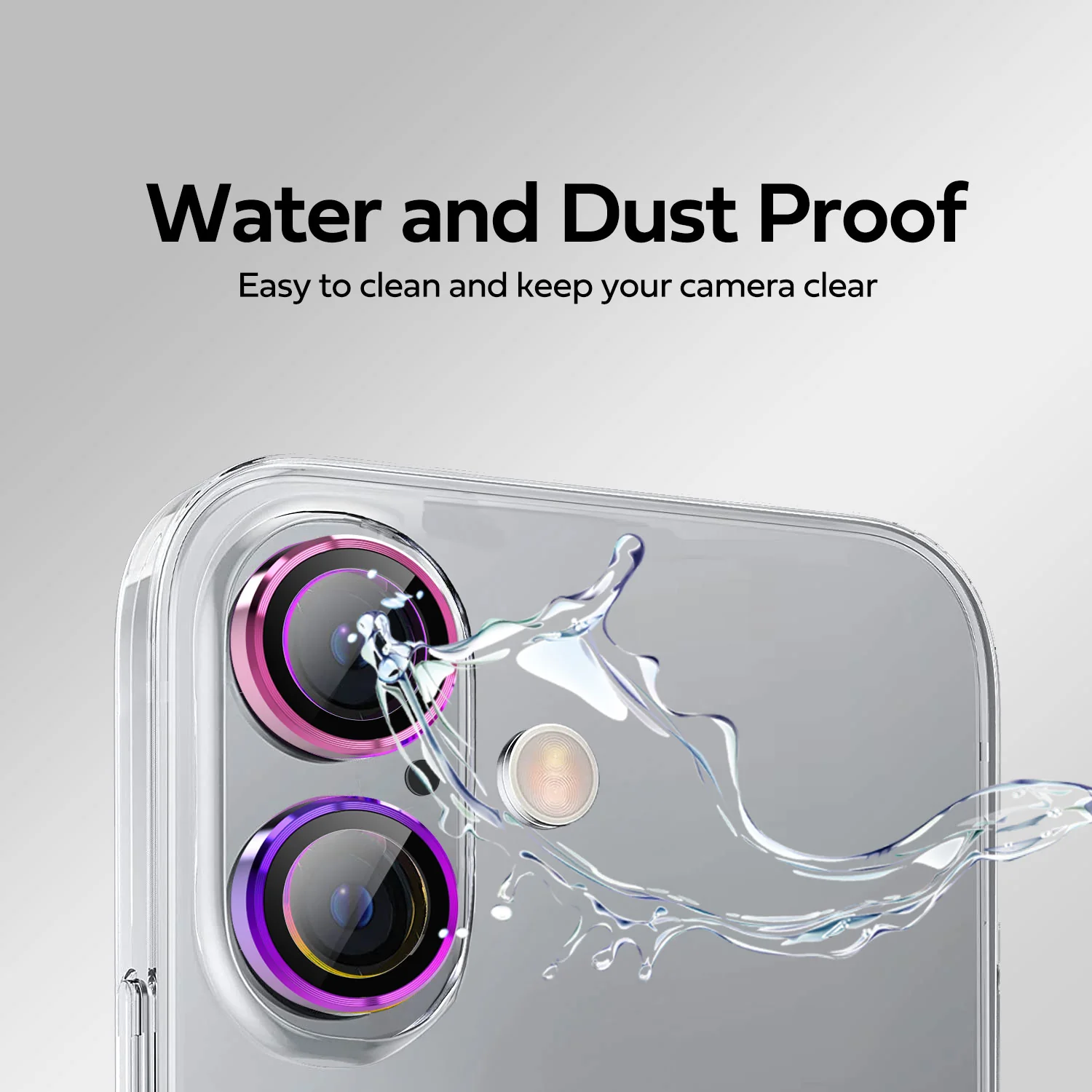Tough On iPhone 16 Plus Camera lens Protector Tempered Glass Individual Ring - Image 6