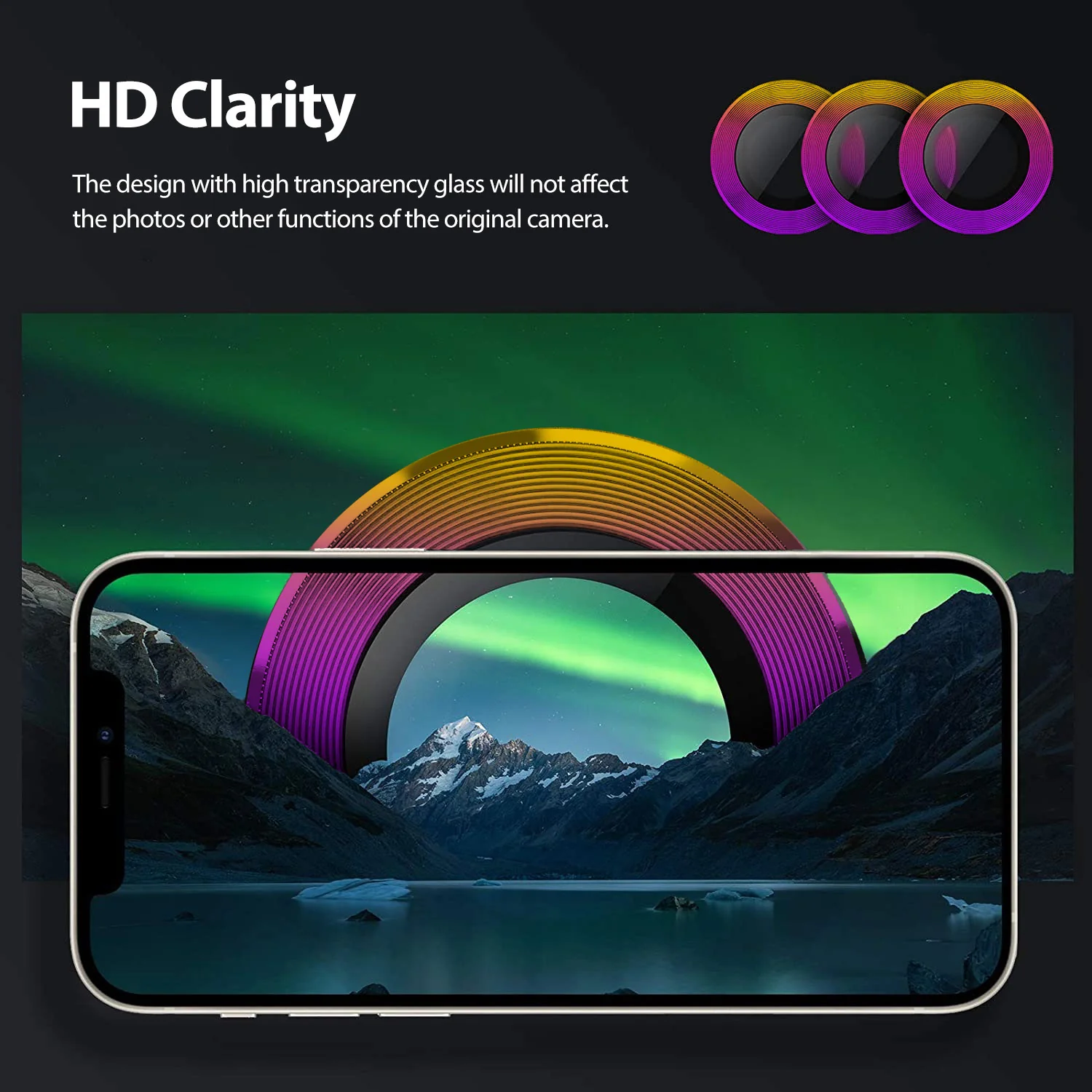 Tough On iPhone 16 Plus Camera lens Protector Tempered Glass Individual Ring - Image 7