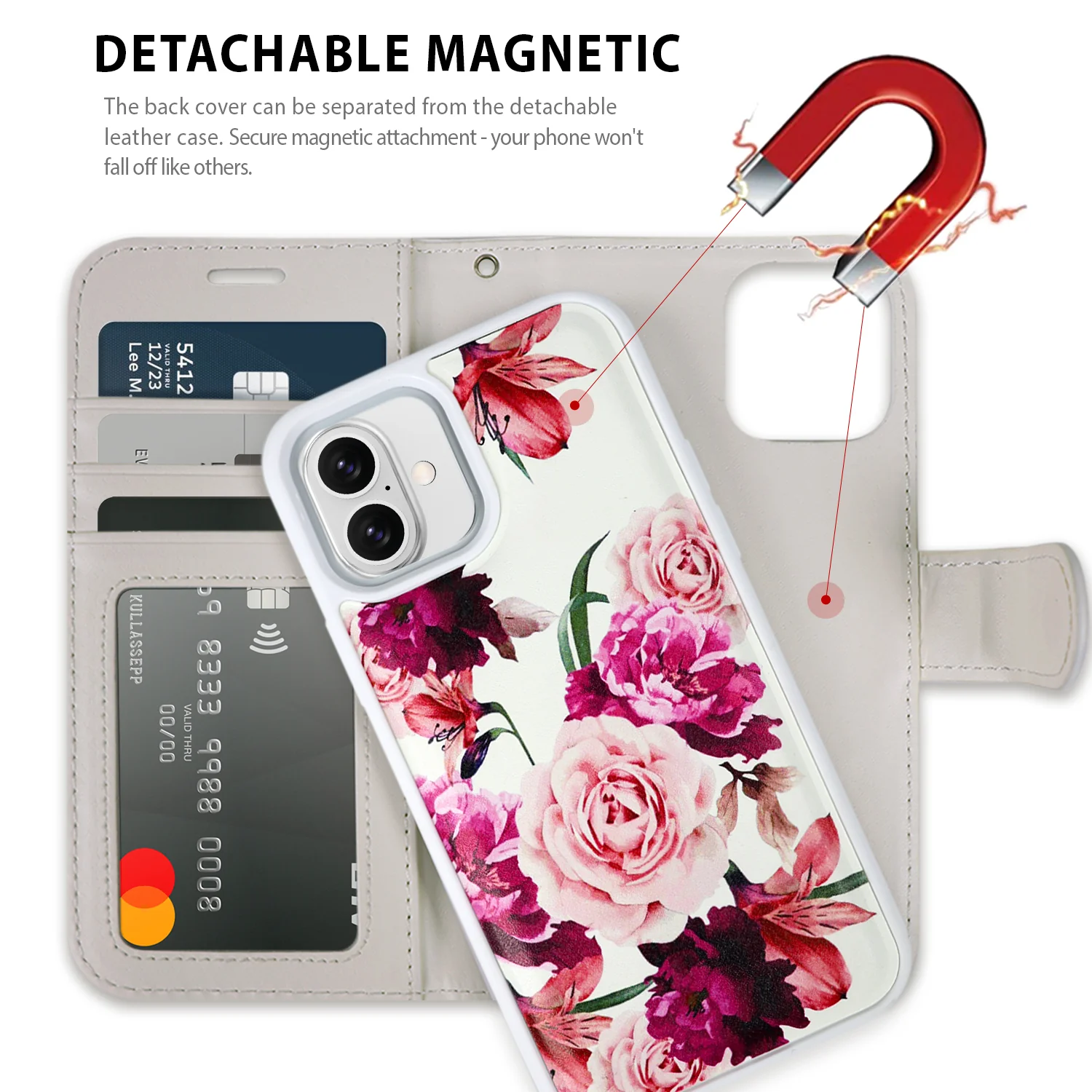 Tough On iPhone 16 Plus Case Magnetic Detachable Leather - Image 18