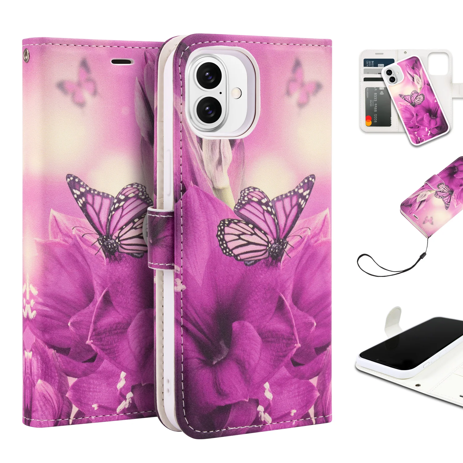 Tough On iPhone 16 Plus Case Magnetic Detachable Leather - Image 24