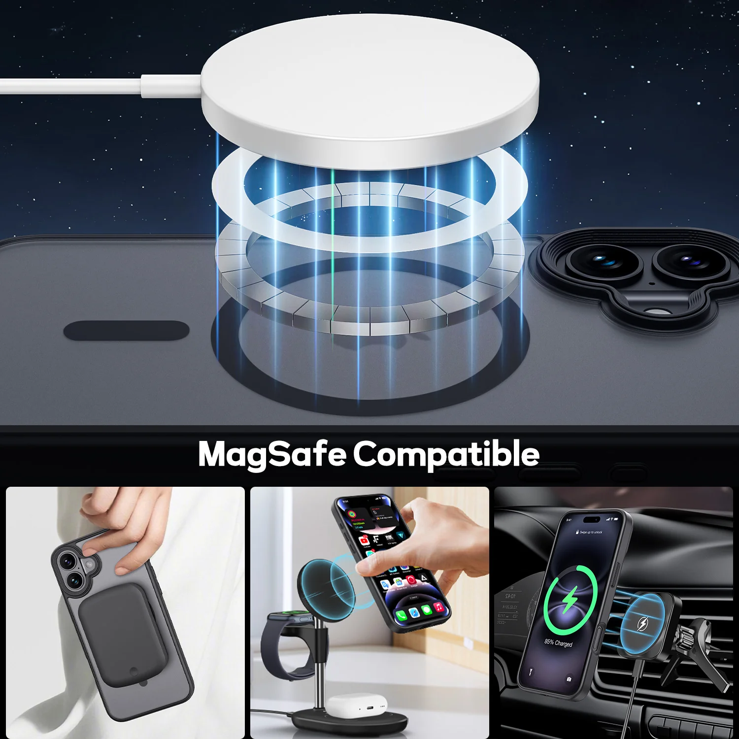 Tough On iPhone 16 Plus Case With MagSafe Matte Black - Image 3