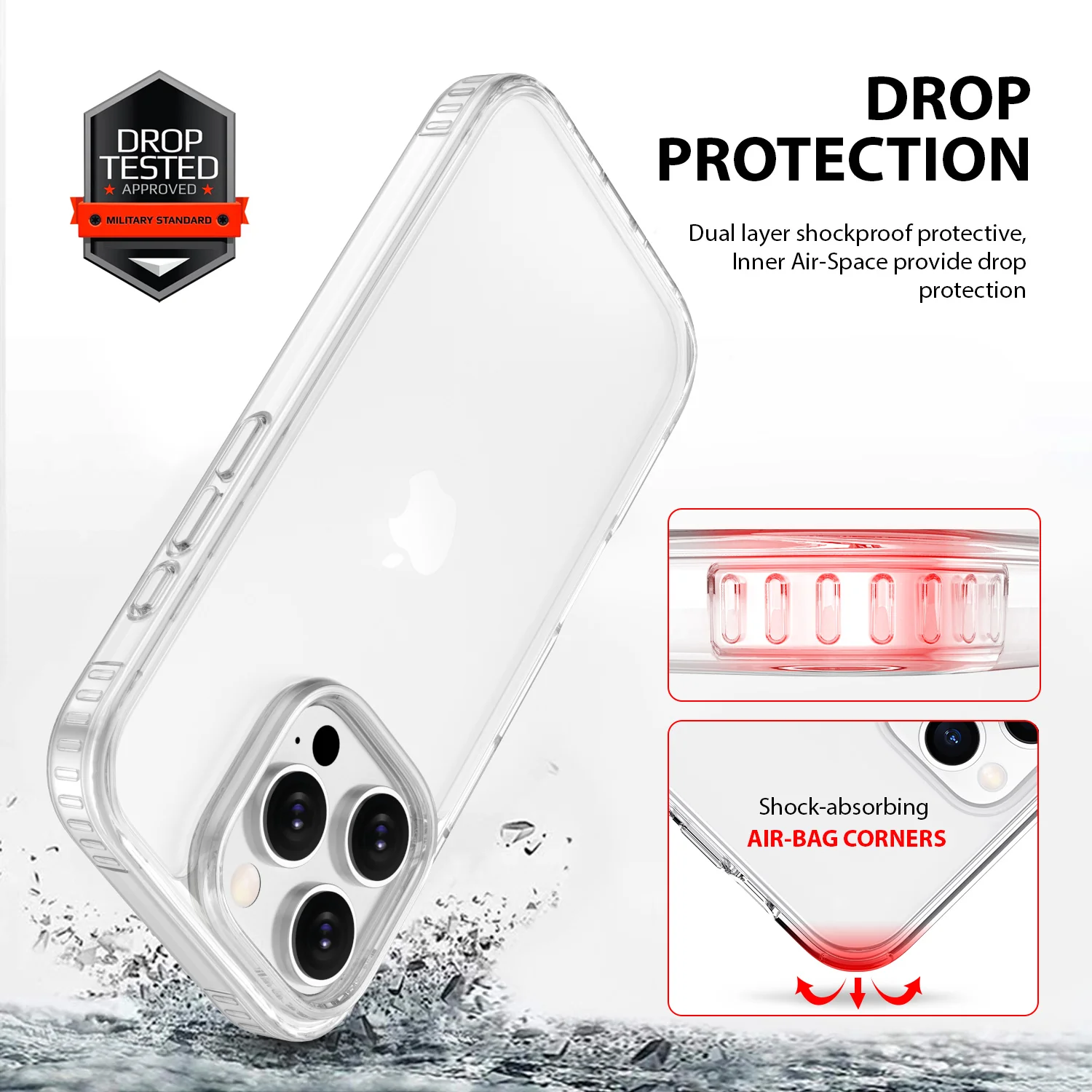 Tough On iPhone 16 Pro Case Clear Air - Image 3