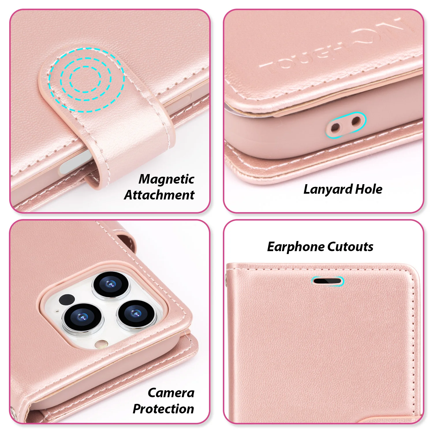 Tough On iPhone 16 Pro Flip Wallet Leather Case - Image 12