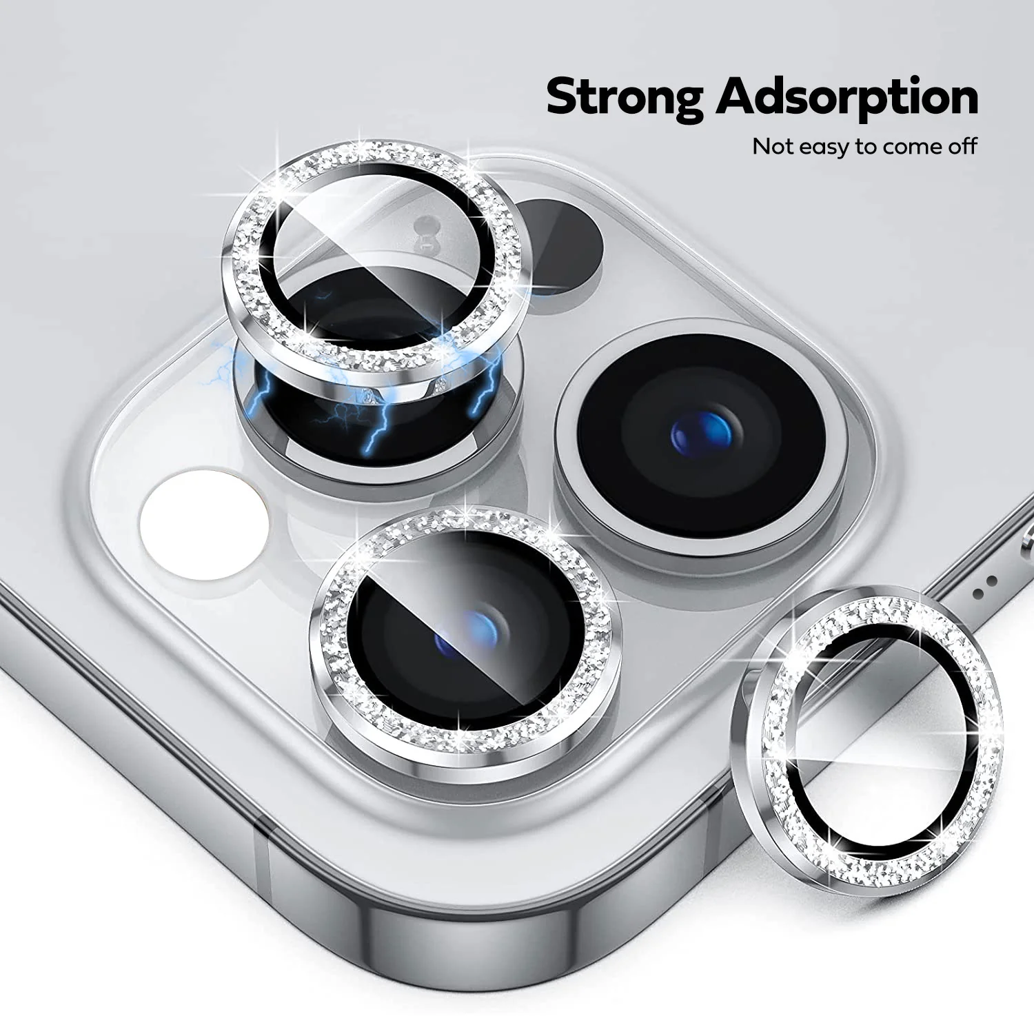 Tough On iPhone 16 Pro Max Camera lens Protector Tempered Glass Individual Ring - Image 12