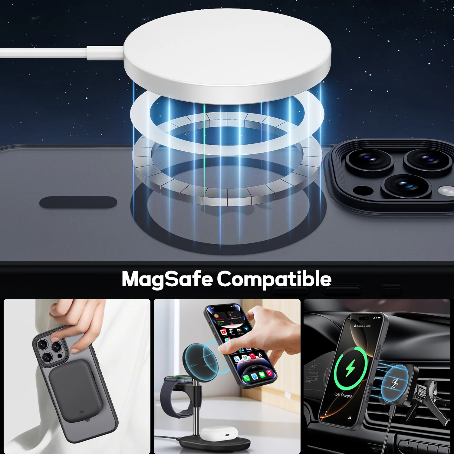 Tough On iPhone 16 Pro Max Case With MagSafe Matte Black - Image 3