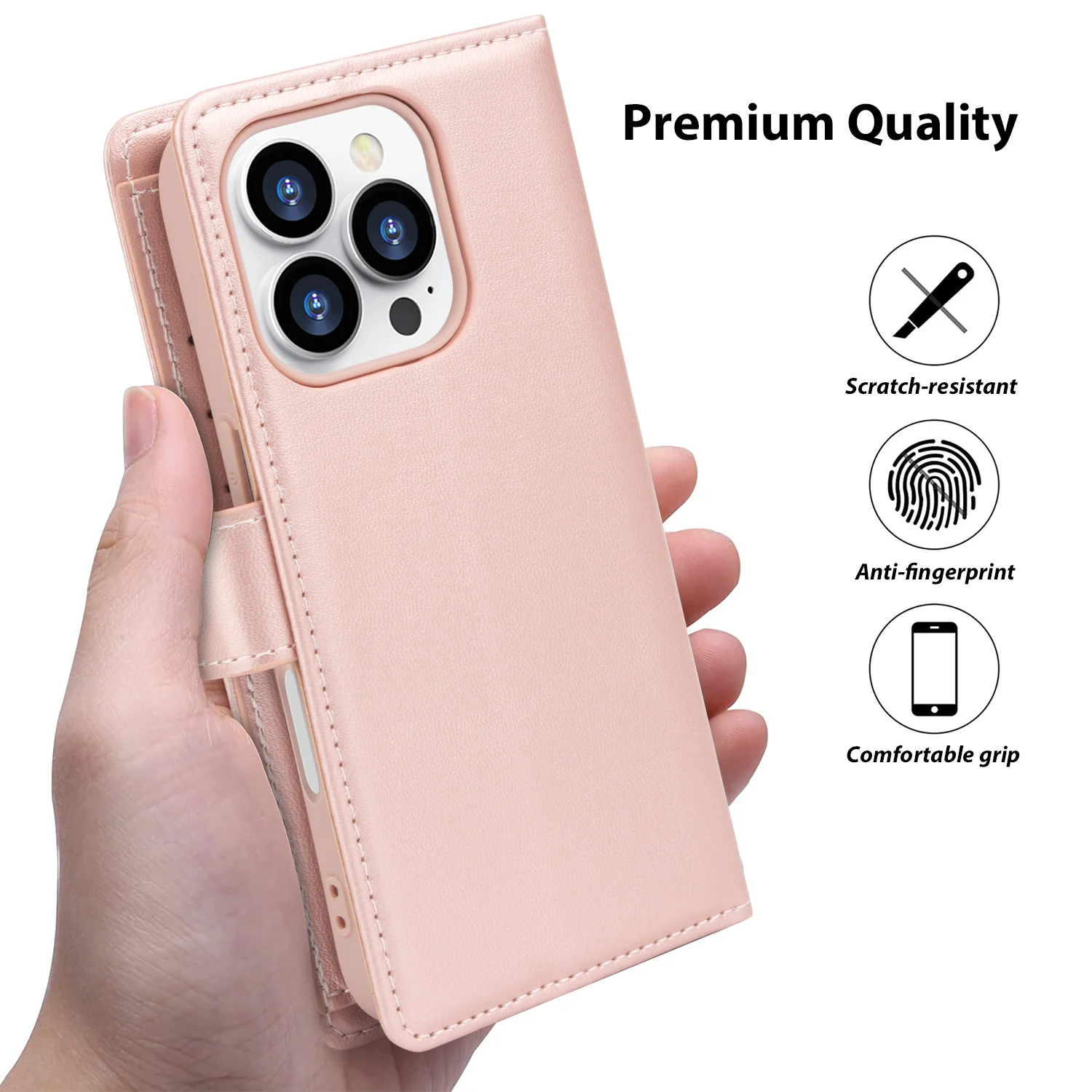 Tough On iPhone 16 Pro Max Flip Wallet Leather Case - Image 13